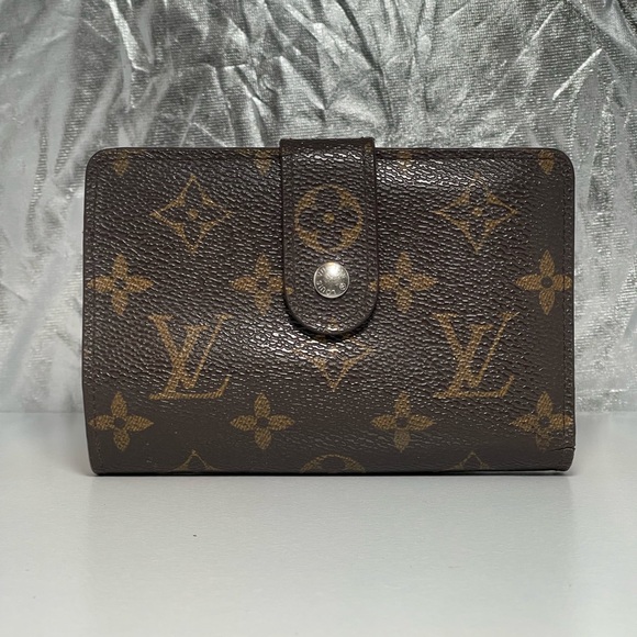 Handbags - Auth Vintage 1998 LOUIS VUITTON Viennois Kisslock Wallet Coin Pouch Purse Canvas